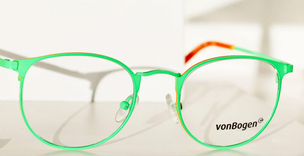 Brillen kaufen - Neongrüne ovale Brille von Hersteller von Bogen