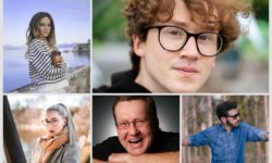 Collage aus fünf Brillenträgerinnen und Brillenträgern gemischten Alters, die stellvertretend für den Artikel über die perfekt Brille stehen