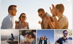 Ray Ban-Sonnenbrille oder nicht? In diesem Artikel geht's um Tipps für den Sonnenbrillenkauf - zu sehen sind eine Gruppe fröhlicher junger Menschen mit Sonnenbrillen