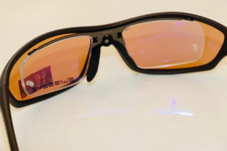 Innenansicht einer Sportbrille mit Sehstärke
