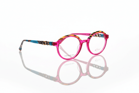 Kaos-Brille mit runden Rahmen und Pink