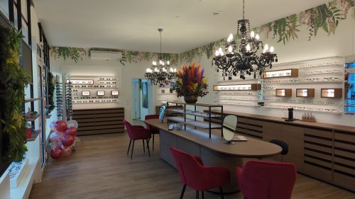 Verkaufsraum im Ladengeschäft von Optik Westermeier